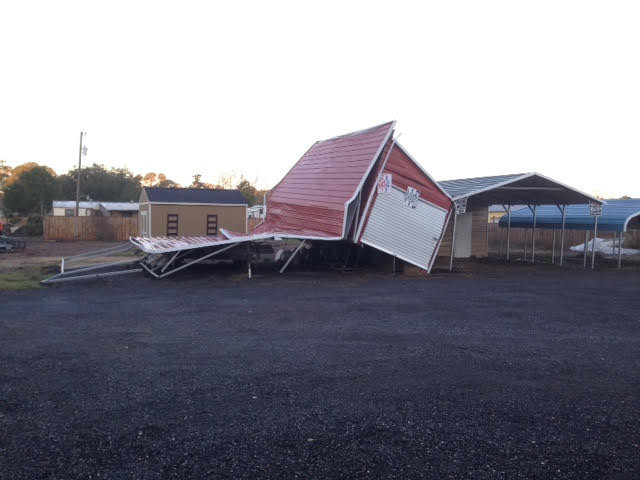 Navarre business area damaged