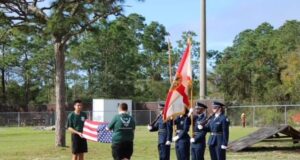 JROTC flag retirement ceremony