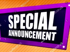SPECIAL ANNOUNCEMENT